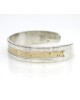 Gold and Silver Milgrain Etched Cuff